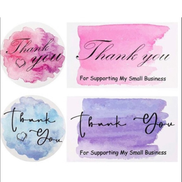 *LAST* NEW Poshmark Packages "Thank You" Gift Wrap Set  ~ 140 Pc Cards 4 Designs - Picture 3 of 8